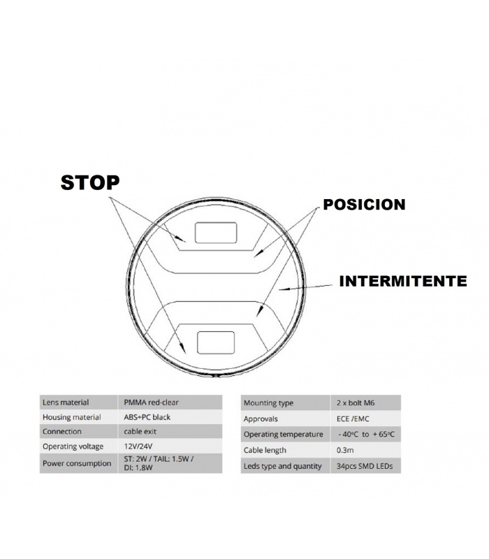 ofertas pilotos para remolques redondos homologados baratos leds