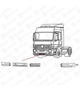 PARAGOLPES ACTROS MPII MEGA ALTO