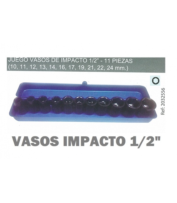 11 VASOS 1/2" IMPACTO