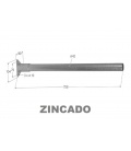 TUBO SOPORTE GUARDABARROS ZINCADO 75cm