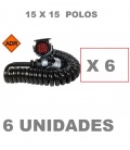 10 CABLES 15 POLOS COMPLETO