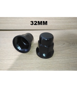 TAPON TUERCAS 32MM ALTO NEGRO