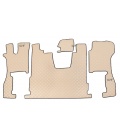 ALFOMBRAS CON CUBREMOTOR SCANIA R (2004-2009 ) COLOR CREMA [2 ASIENTOS CON SUSPENSION]