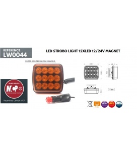 LUZ EMERGENCIA STROBOSCOPICA 24V-12V