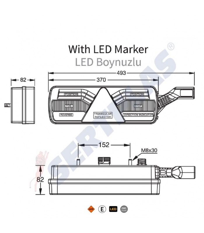 PILOTO REMOLQUES LEDS 24V