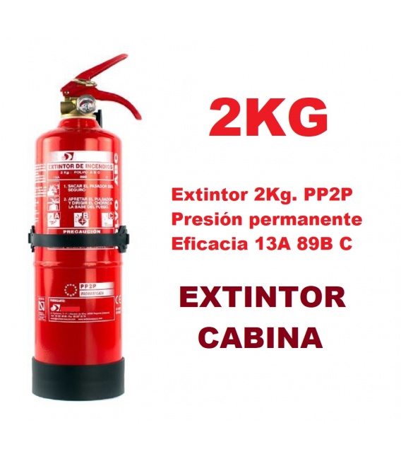 EXTINTOR CABINA CAMION 2KG ALTA EFICACIA HOMOLOGADO VALENCIA