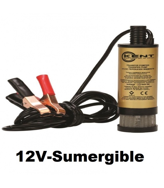 Bomba sumergible 12v para gas-oil y agua