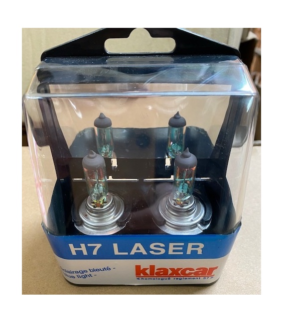 ESTUCHE LAMPARAS H7 12V LASER AZUL