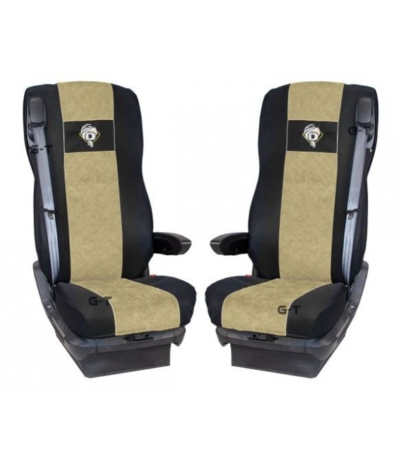 2 FUNDAS ASIENTOS LETRA D BEIGE
