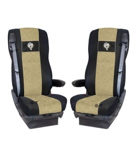 2 FUNDAS ASIENTOS LETRA D BEIGE
