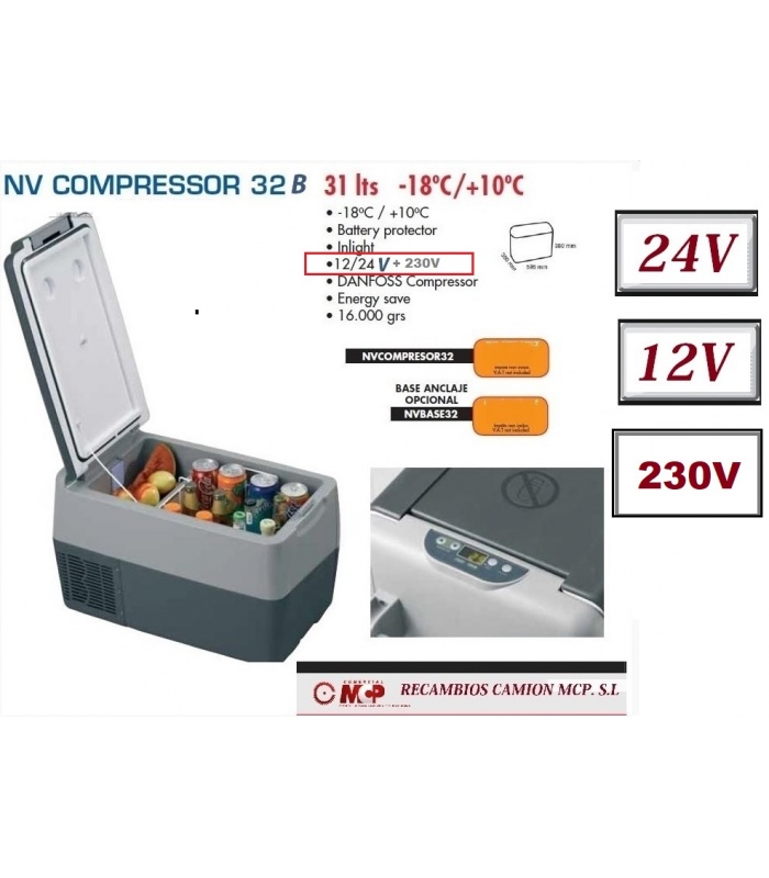 Nevera 12V Compresor 100 Litros