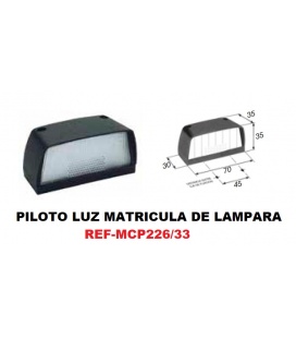 PILOTO LUZ MATRICULA MINI 7 cm x 3,5 cm