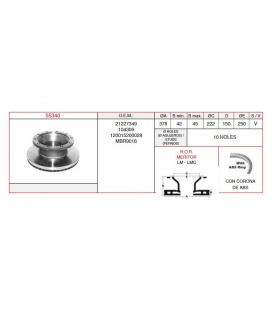 DISCO FRENO ROR-MERITOR-LIQUIDACION OFERTA