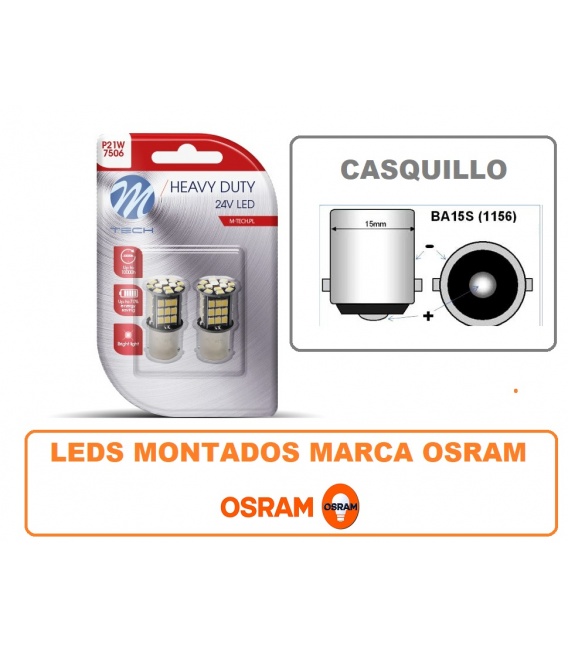 LAMPARAS (2) CANBUS 24V LED BLANCO FRIO-M-TECH