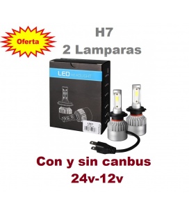 ESTUCHE 2 LAMPARAS LEDS-H7-24V-12V-32V-M-TECH EUROPA
