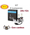 ESTUCHE 2 LAMPARAS LEDS-H7-24V-12V-32V-M-TECH EUROPA