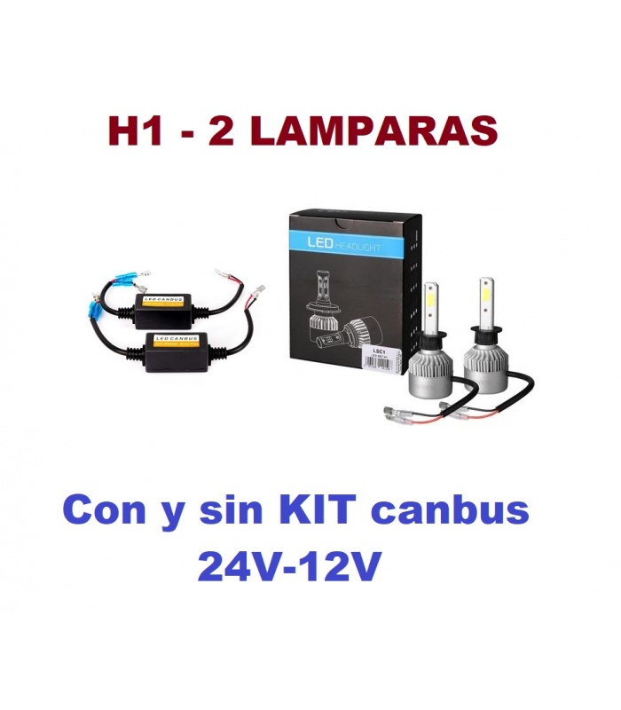 BOMBILLAS CAMIONES LED H1 CANBUS 6500K