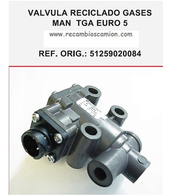 VALVULA MAN RECICLADO GASES 51259020084