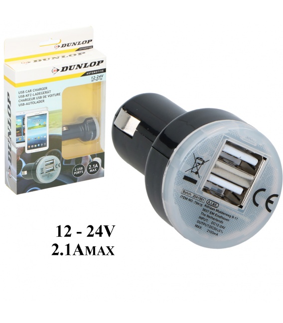 CARGADOR USB DOBLE A MECHERO