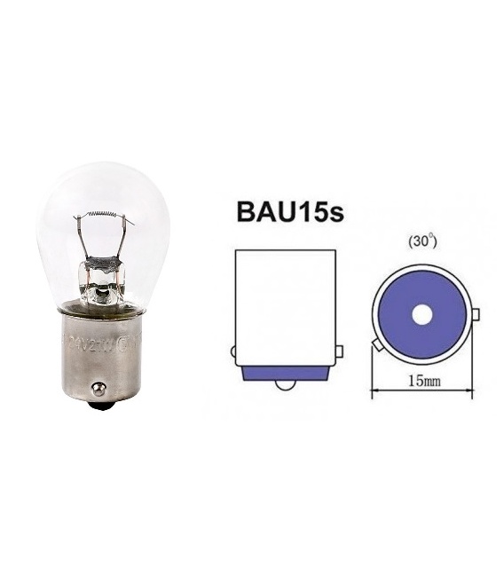 LAMPARA 24V 21W - CASQUILLO BAU15S