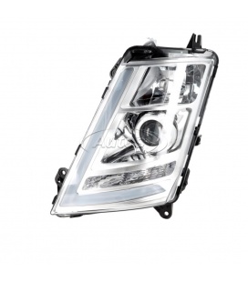 FARO BIXENON VOLVO FH4 IZQ-CON LUZ DIURNA-CROMADO