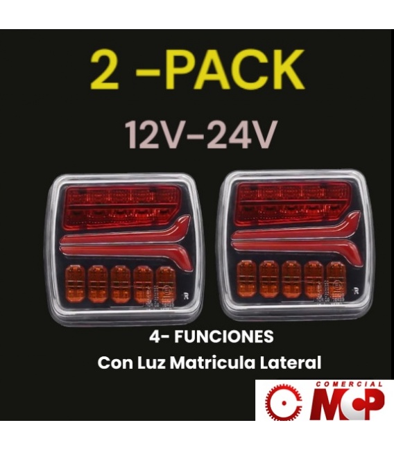 PILOTOS TRASEROS 4 FUNCIONES-LEDS-12/24V-34 LEDS