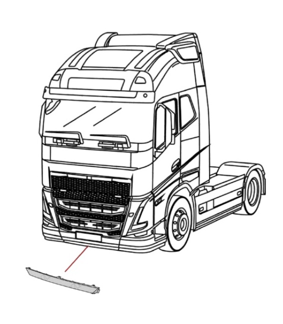 BAJO PARAGOLPES CENTRAL VOLVO FH4-FM4