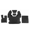 ALFOMBRILLAS CON CUBREMOTOR DAF XF106-NEGRO-PVC-5 PIEZAS