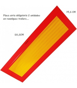 PLACAS REMOLQUES REFLECTANTES