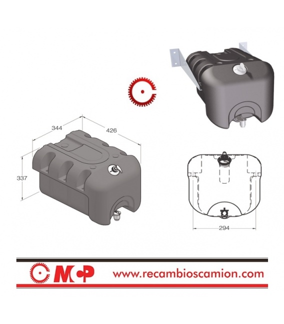 Bidon 30 l. negro "LAGO" con jabonera