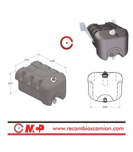 Bidon 30 l. negro "LAGO" con jabonera