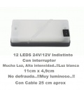 LUZ INTERIOR 12 LEDS 24/12V