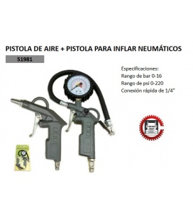 2 PISTOLAS AIRE SET