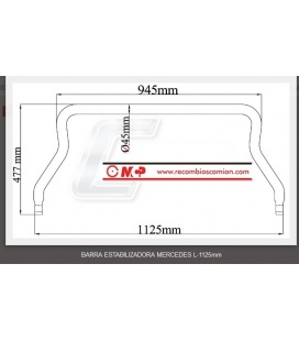 BARRA ESTABILIZADORA MERCEDES L-1125mm
