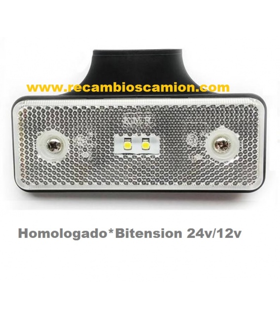PILOTO 2 LEDS CATADRIOPTICO BLANCO