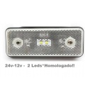 PILOTO 2 LEDS CATADRIOPTICO BLANCO