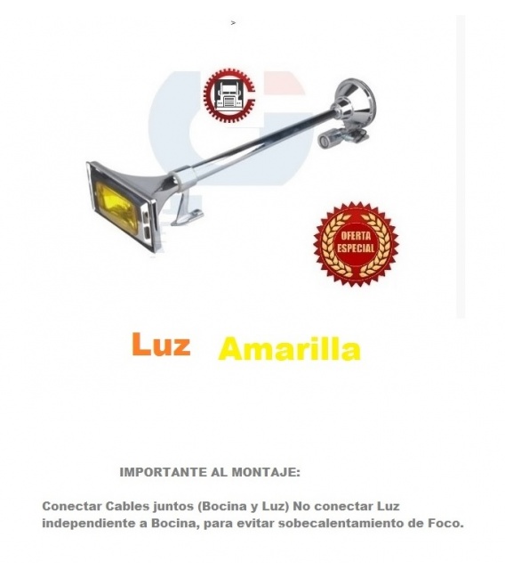 BOCINA CON LUZ RECTANGULAR