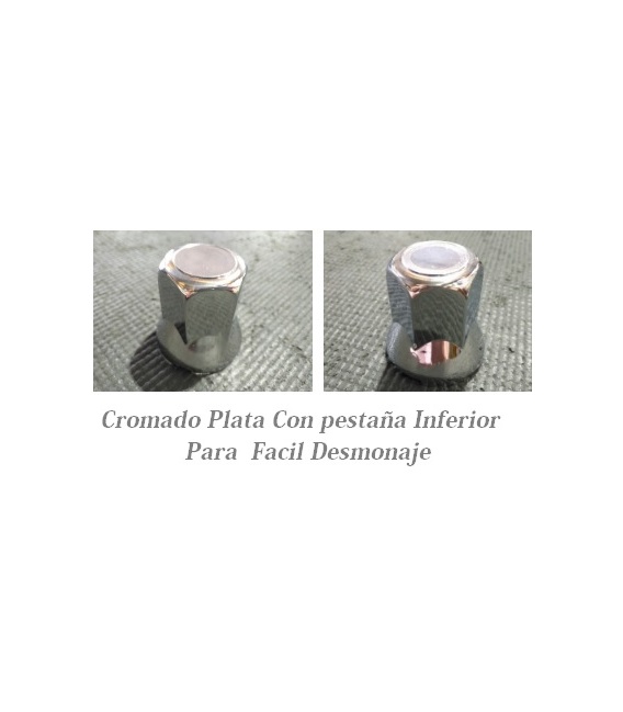 CUBRETUERCAS CROMADO PLASTICO