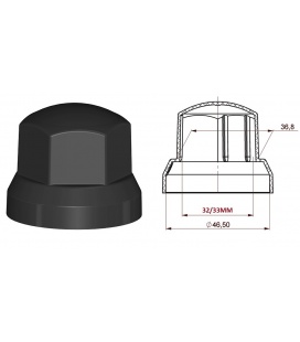 CUBRETUERCAS NEGRO PLASTICO