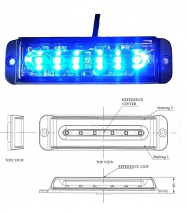 LUZ ESTROBOSCOPICA AZUL LEDS